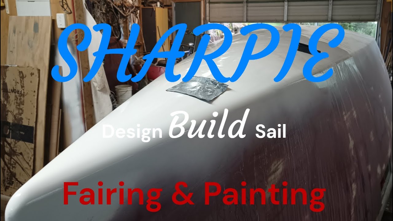 Fairing with West System and Resene Durepox Spray Painting - Sharpie Trailer Yacht Design Build Sail