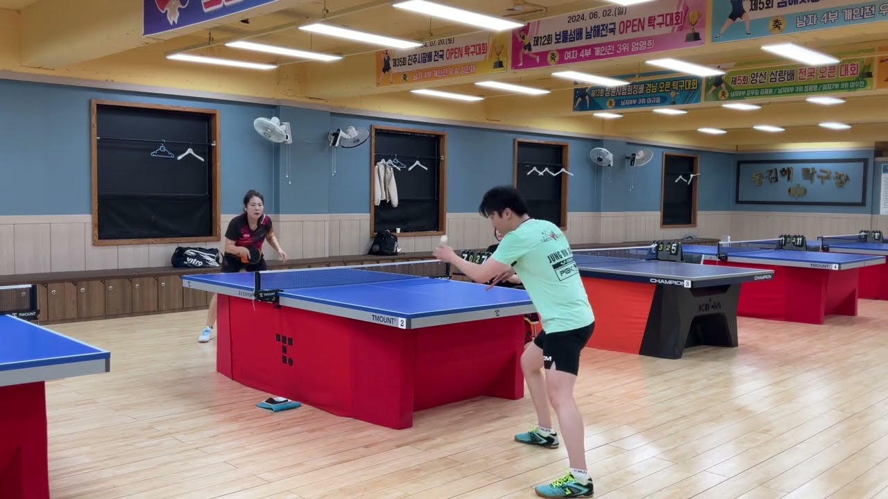 2025. 4.16 동김해탁구장 수요리그 결승 정민재3 VS 김창숙8