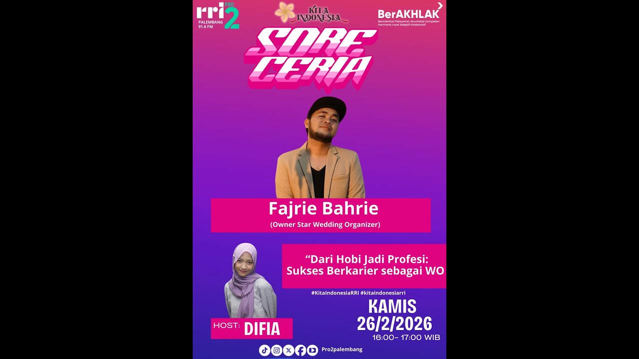 SORE CERIA | DARI HOBI JADI PROFESI: SUKSES BERKARIER SEBAGAI WO