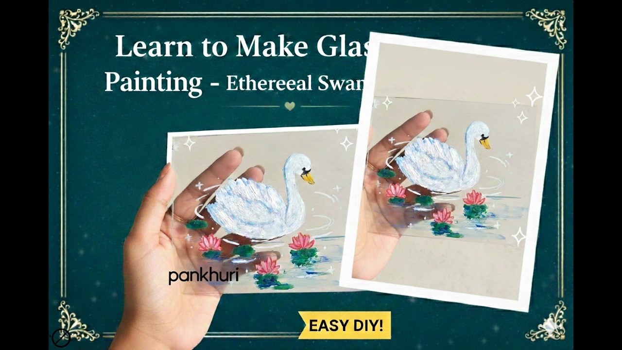 Learn to make Swan Glass Painting | Live Session | Ask Pankhuri