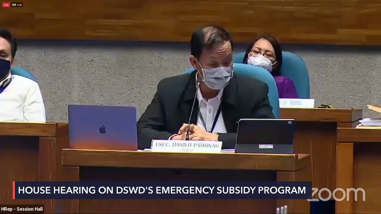 House hearing on DSWD's emergency subsidy program