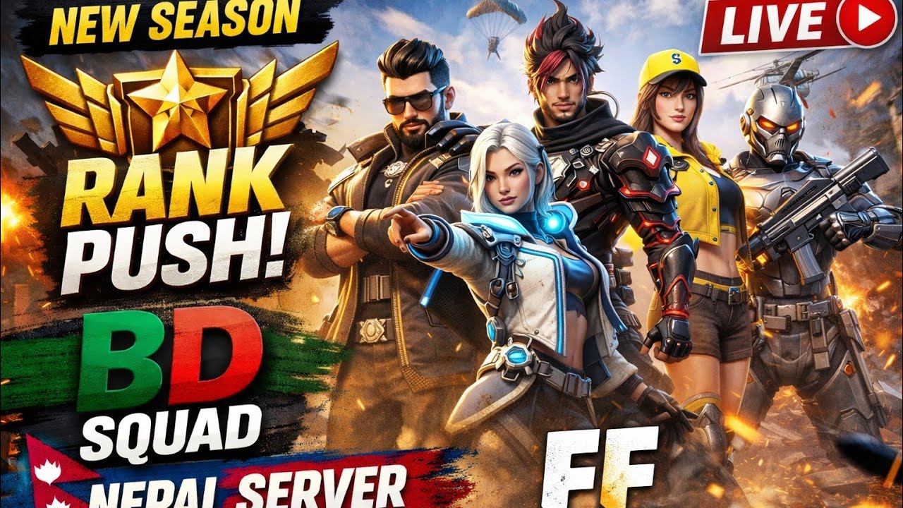 FREE FIRE BR TEAM CODE RANK PUSH NEW SEASON 😁