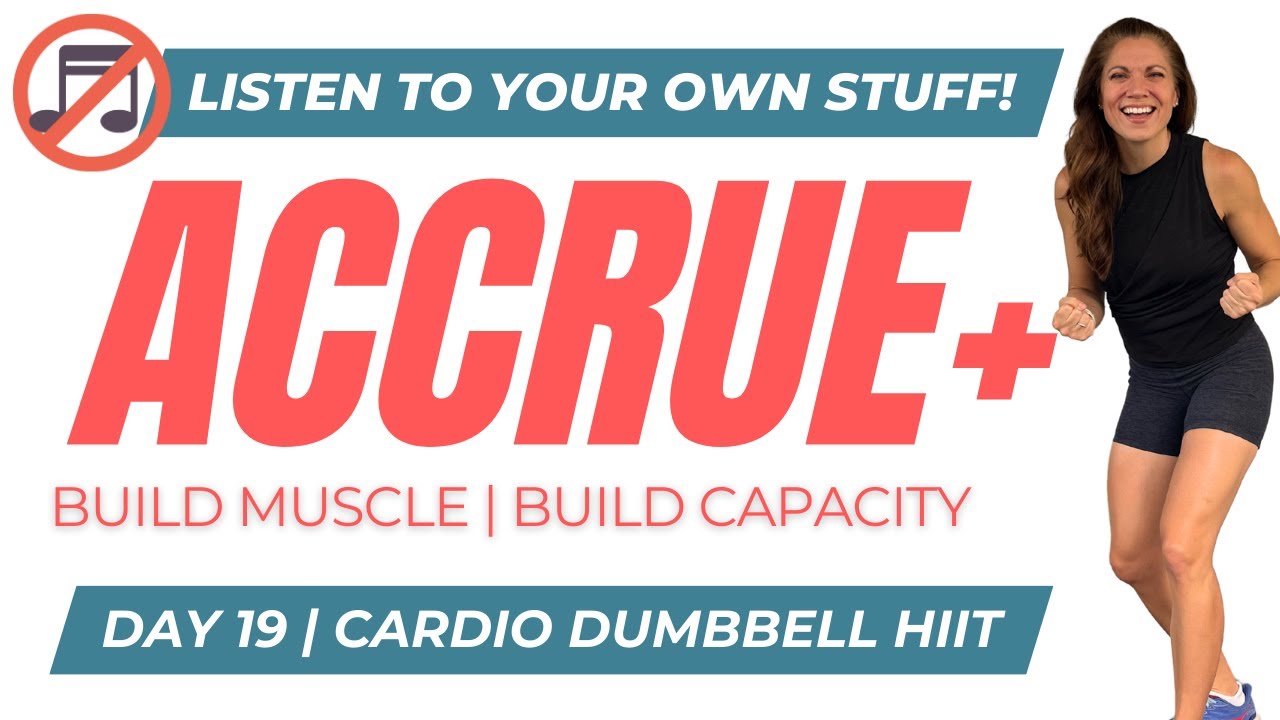 DAY 19 No Music, Only Beeps | Cardio Dumbbell HIIT