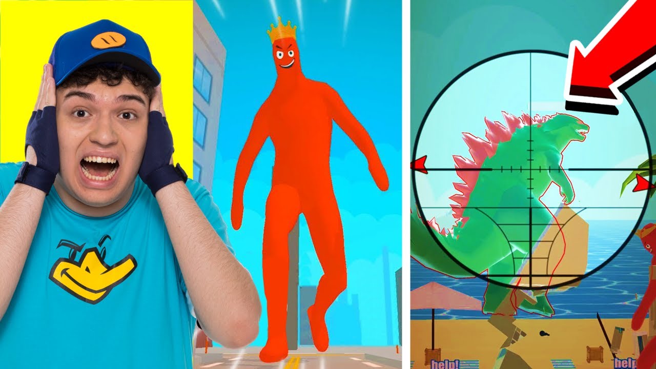 GODZILLA APARECEU? AMIGOS PROTEGEM A CIDADE DO ATAQUE DE GIGANTES!! (Giant Wanted)