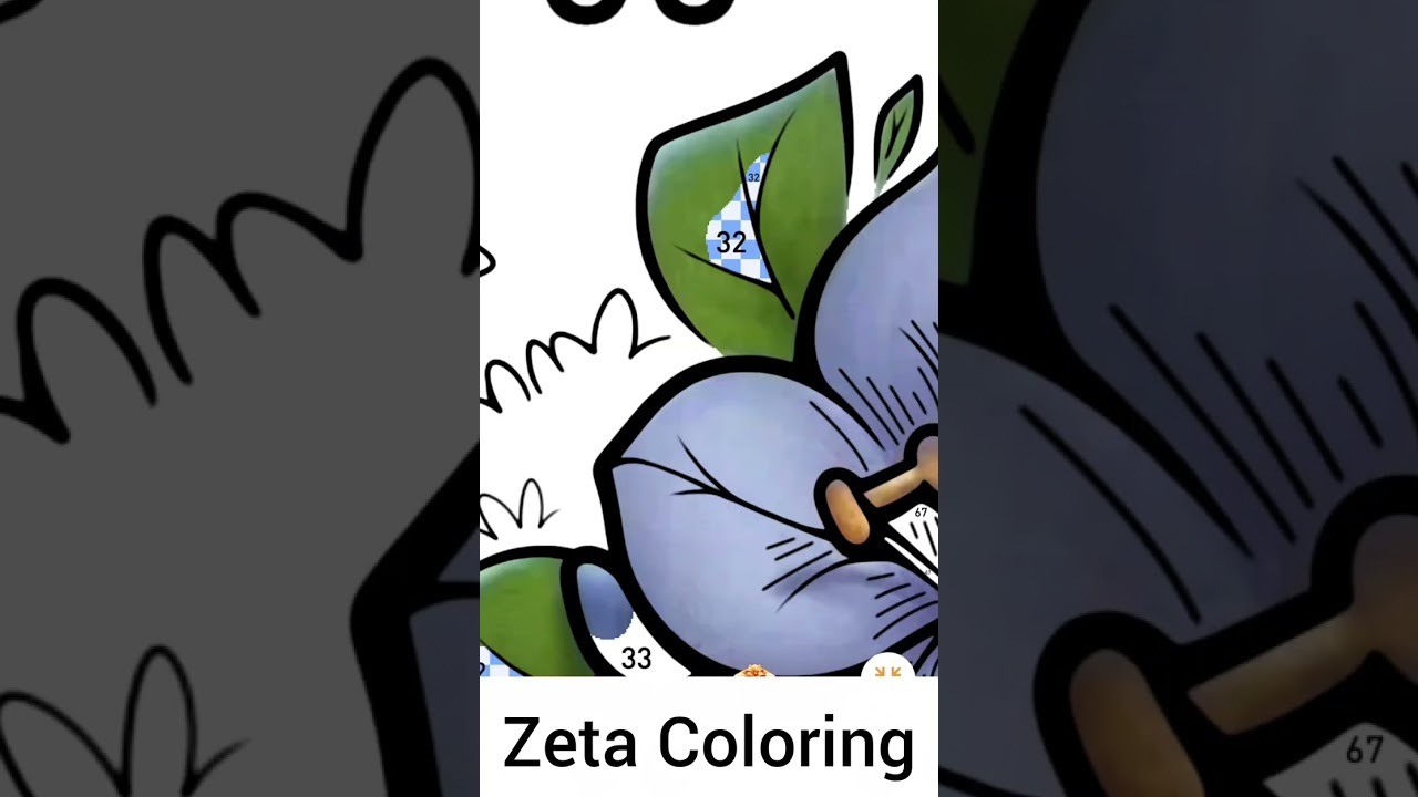 Trending ASMR colouring video | Zeta Coloring pages | Satisfying Digital painting 