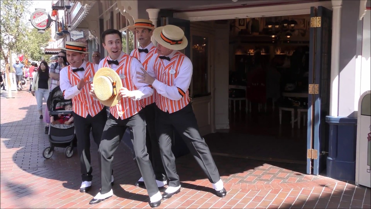 Dapper Dans Barbershop Quartet Full Set/Performance Halloween Style Main St. Disneyland California