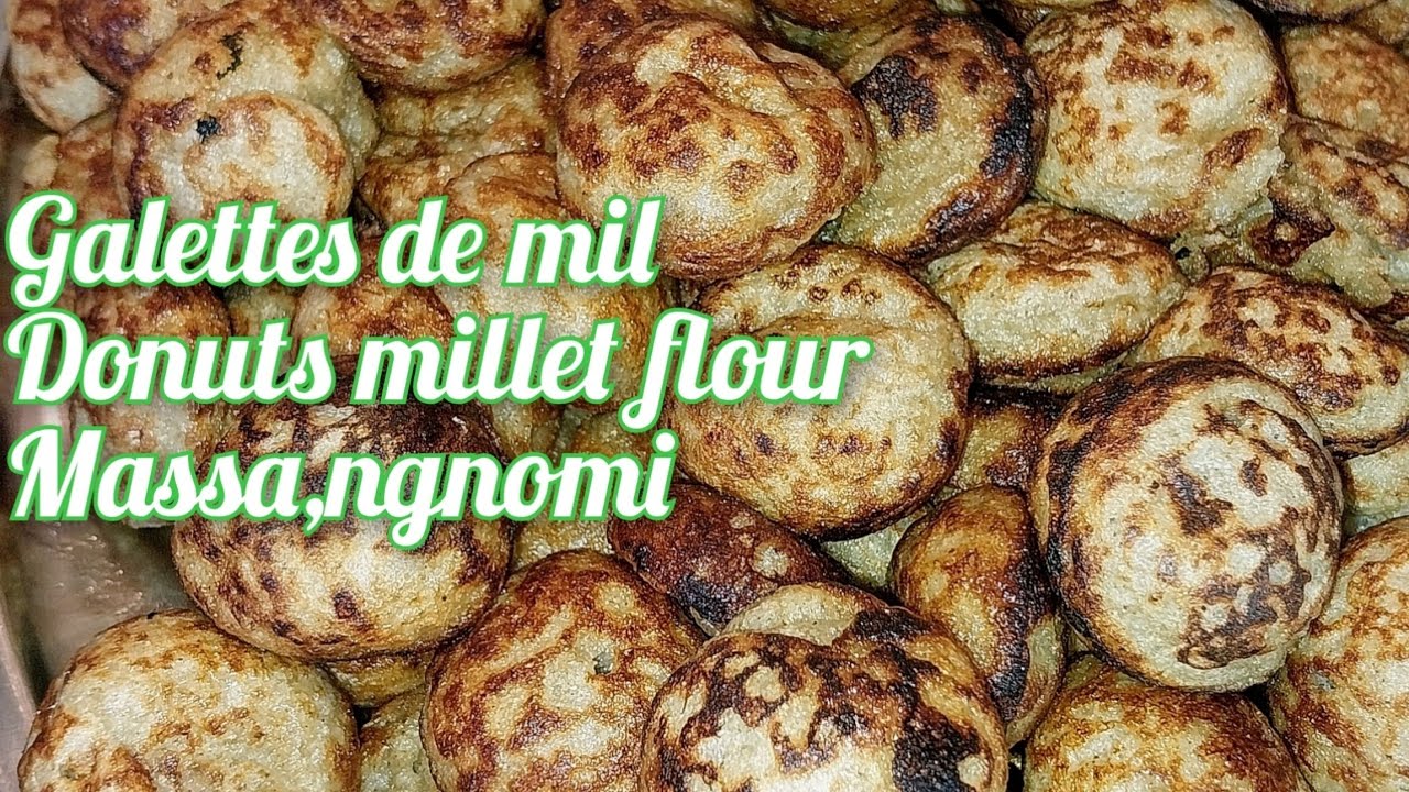 galettes de mil, donuts millet flour, massa,gnomi recette rapide et détaillée.