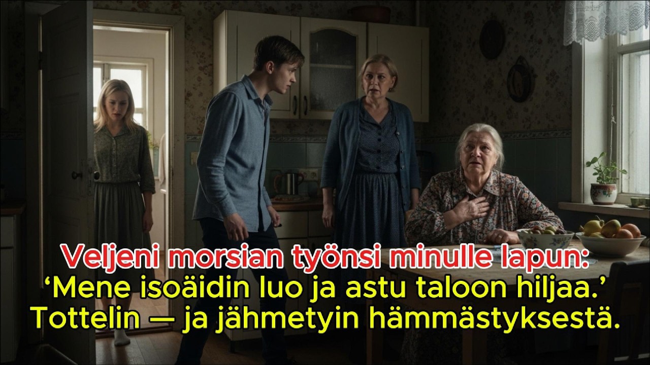 Veljeni morsian antoi minulle lapun: ‘Mene isoäidille hiljaa.’ Menin — ja järkytyin.