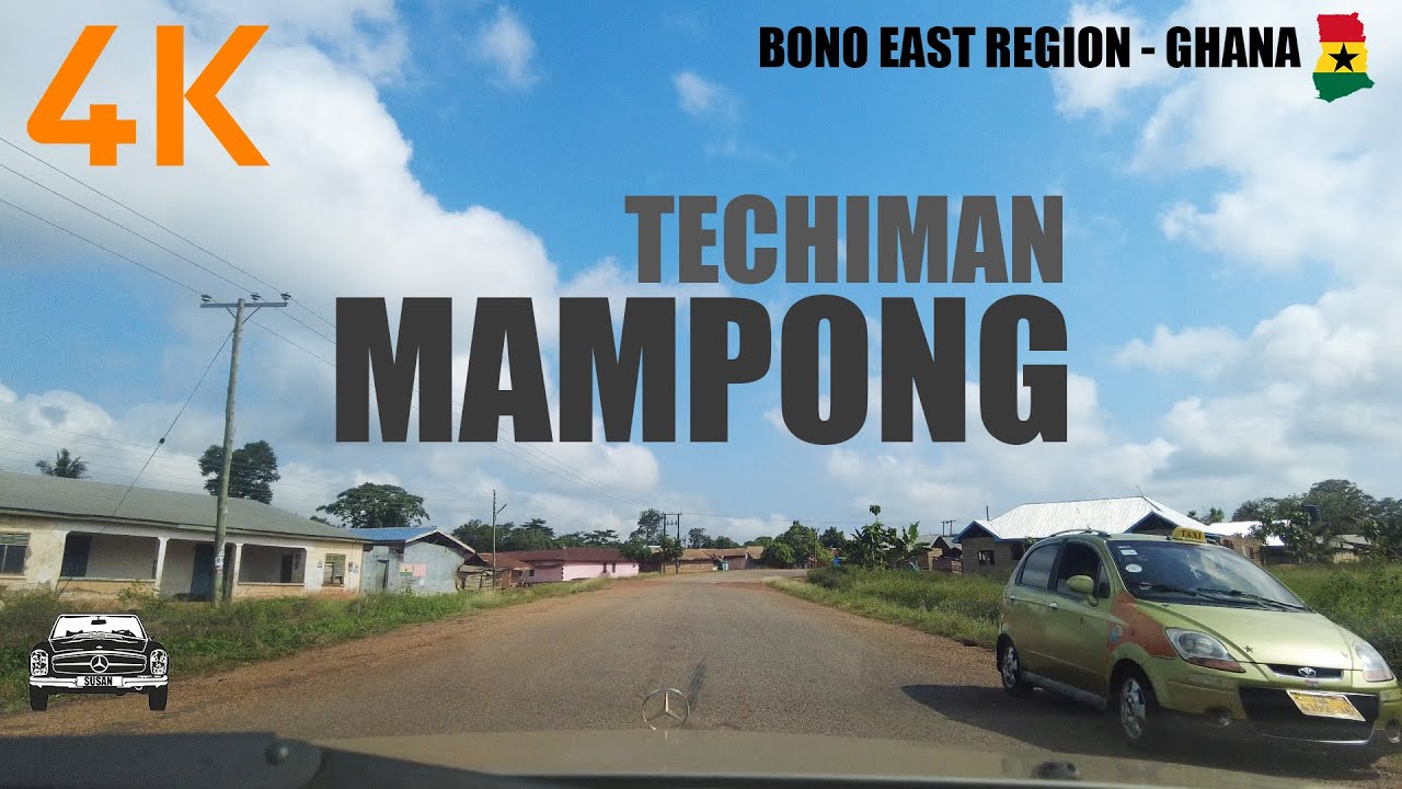 Techiman Mampong Drive in the Bono Region East of Ghana 4K