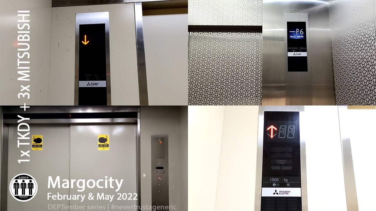 1x ThyssenKrupp Dongyang & 3x Mitsubishi Traction Lifts / Elevators at Margo City, Depok, West Java