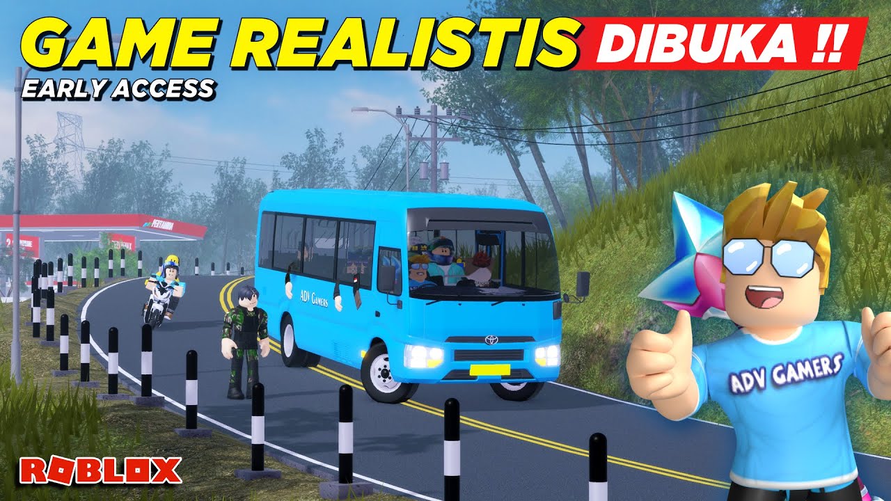 GAME REALISTIS ADV GAMERS DIBUKA !! KELILING NAIK BUS ADV MIRIP CDID - Roblox Indonesia