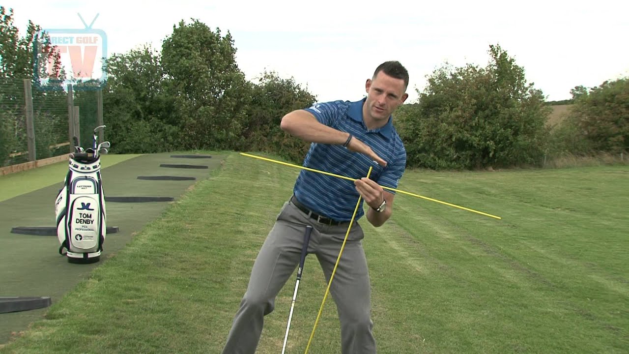Awkward lie 2 - downward slope - Golf Training Tip