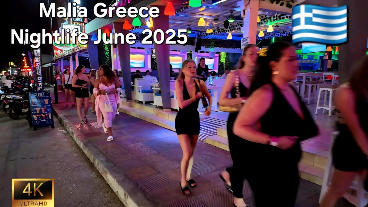 Malia Greece 4K | Walking Tour