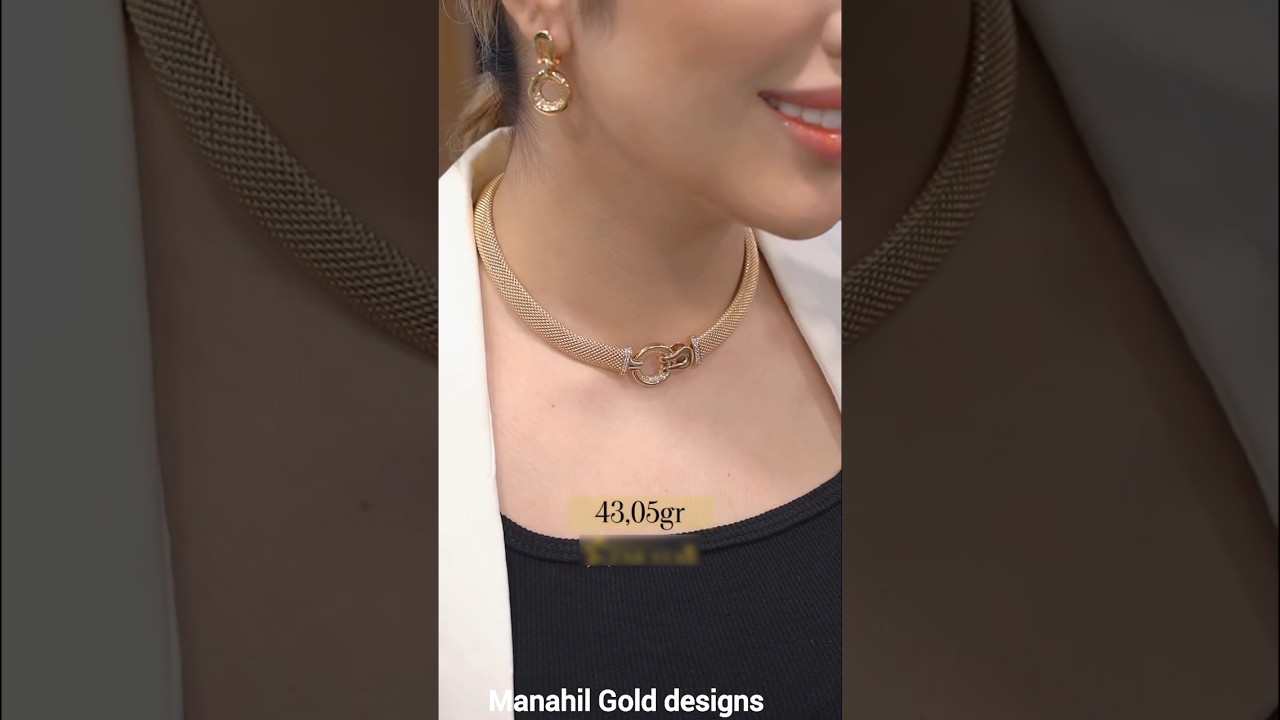 43.05 GM 🍊 style Light Gold Necklace For office wear| 