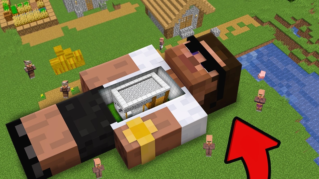 I Become HUGE and ATE My Minecraft House!