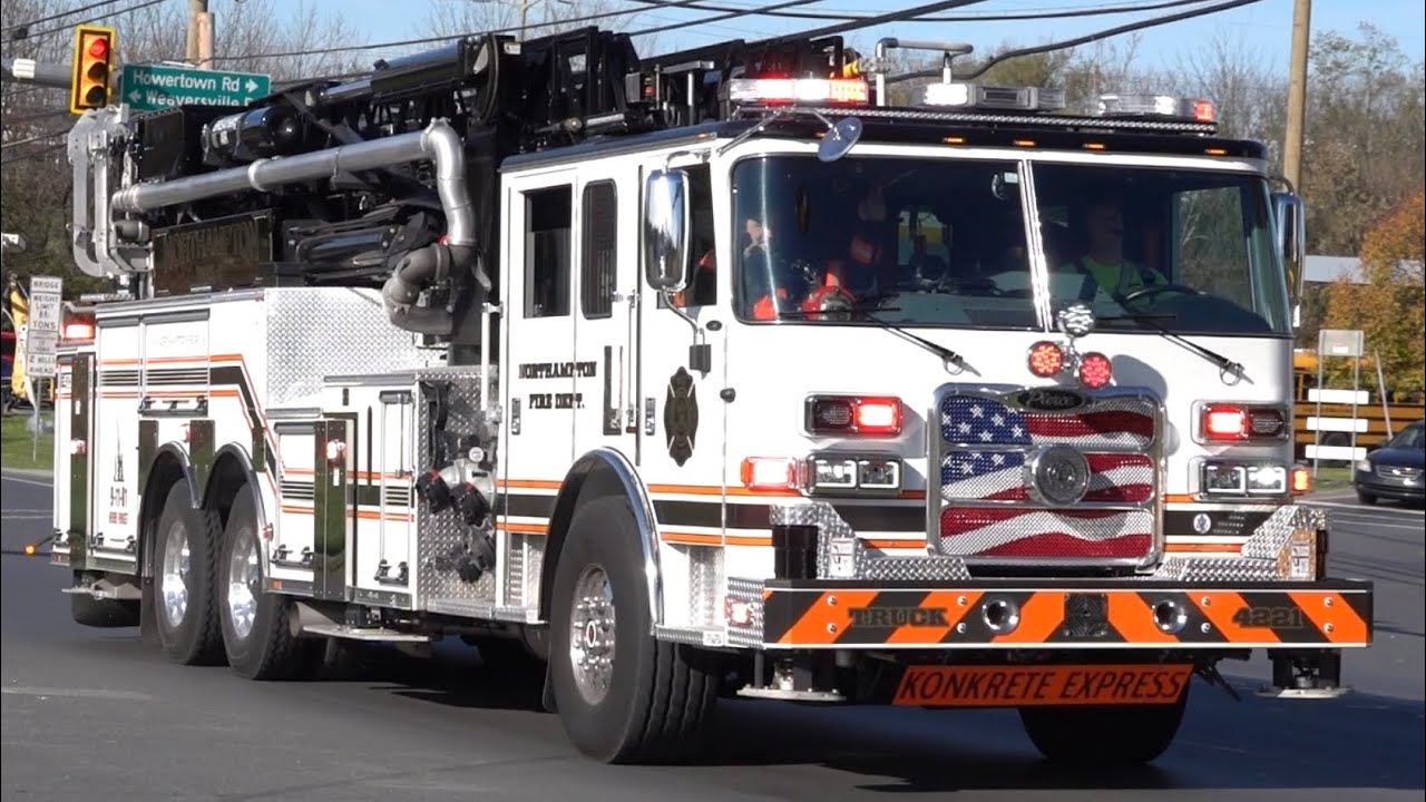 Northampton Fire Department BRAND NEW Truck 4221 Responding
