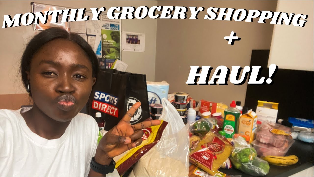 LIVING IN UK 3 | MY STUDENT MONTHLY GROCERY SHOPPING + Haul| MonnyLagos