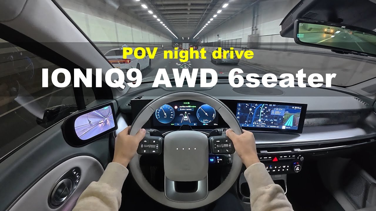 2025 Hyundai IONIQ9 Calligraphy Dual motor POV night drive