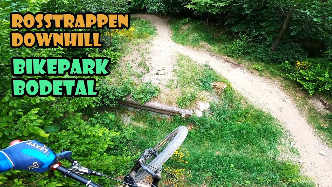 We ride the Rosstrappendownhill in the Bikepark Bodetal [Thale]