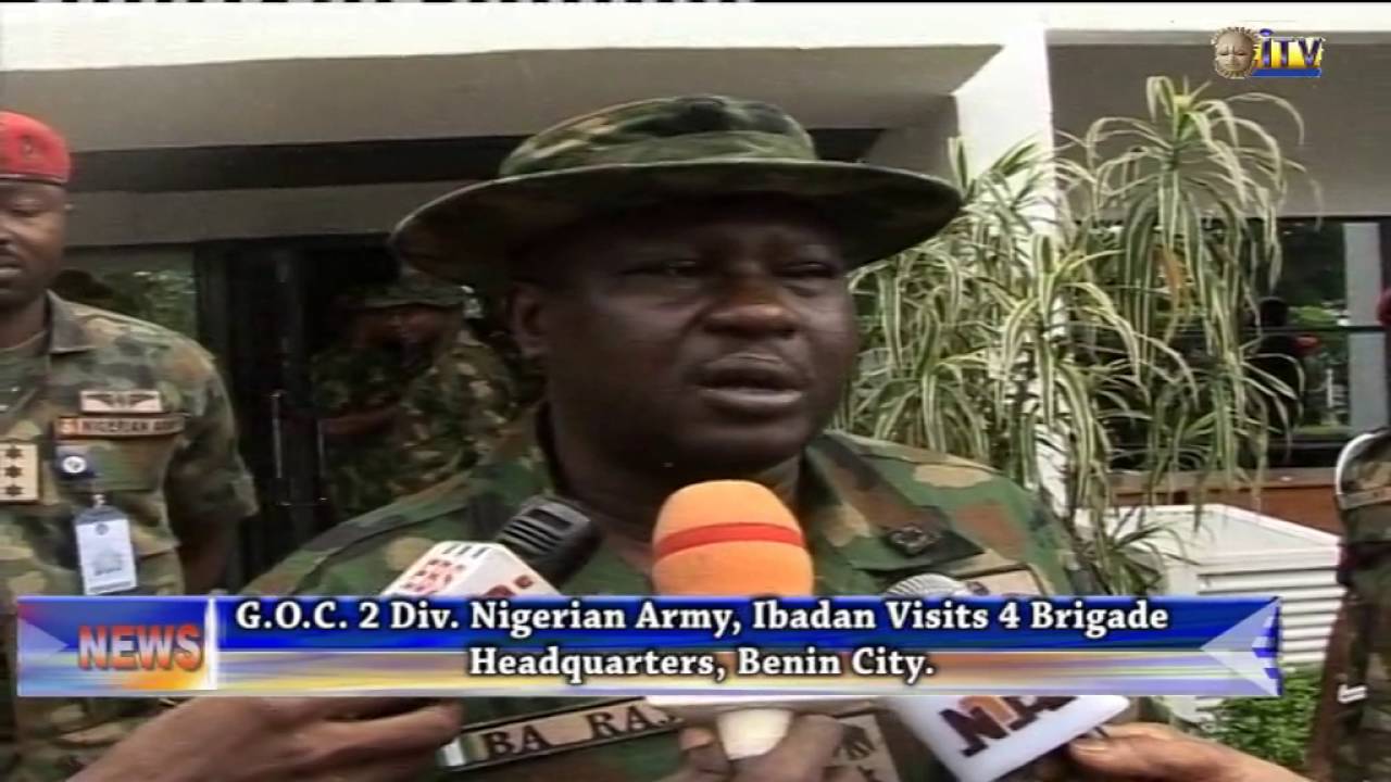 GOC 2 Division Nigeria Army visits 4 Brigade Headquarters, Benin