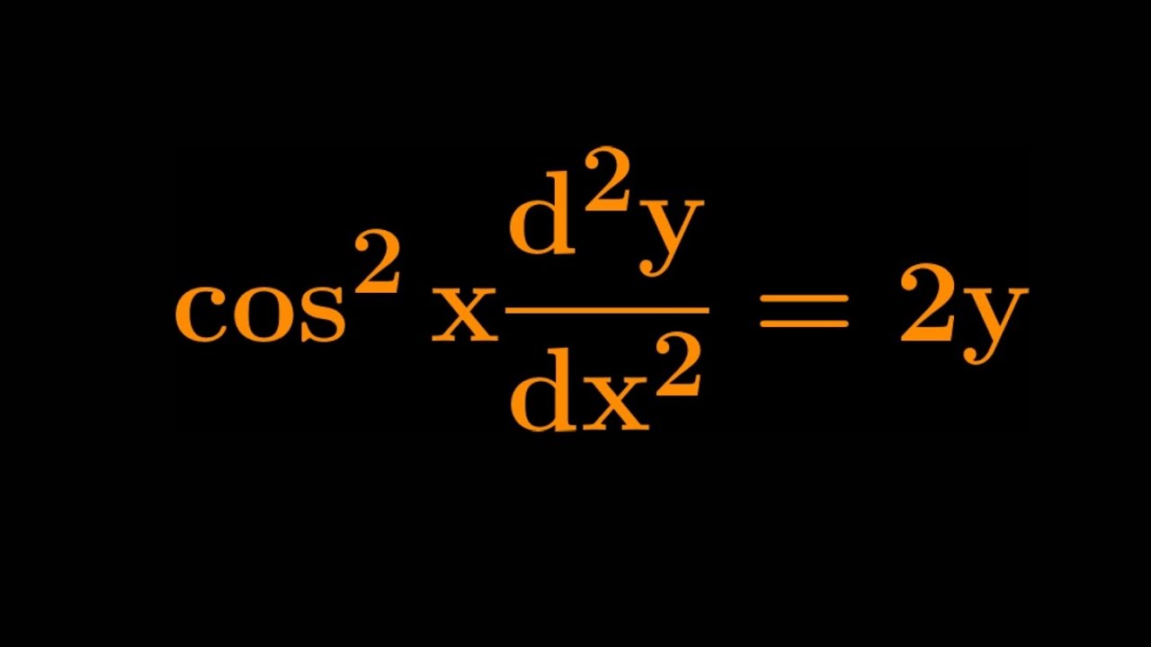 A cool 2nd order differential equation