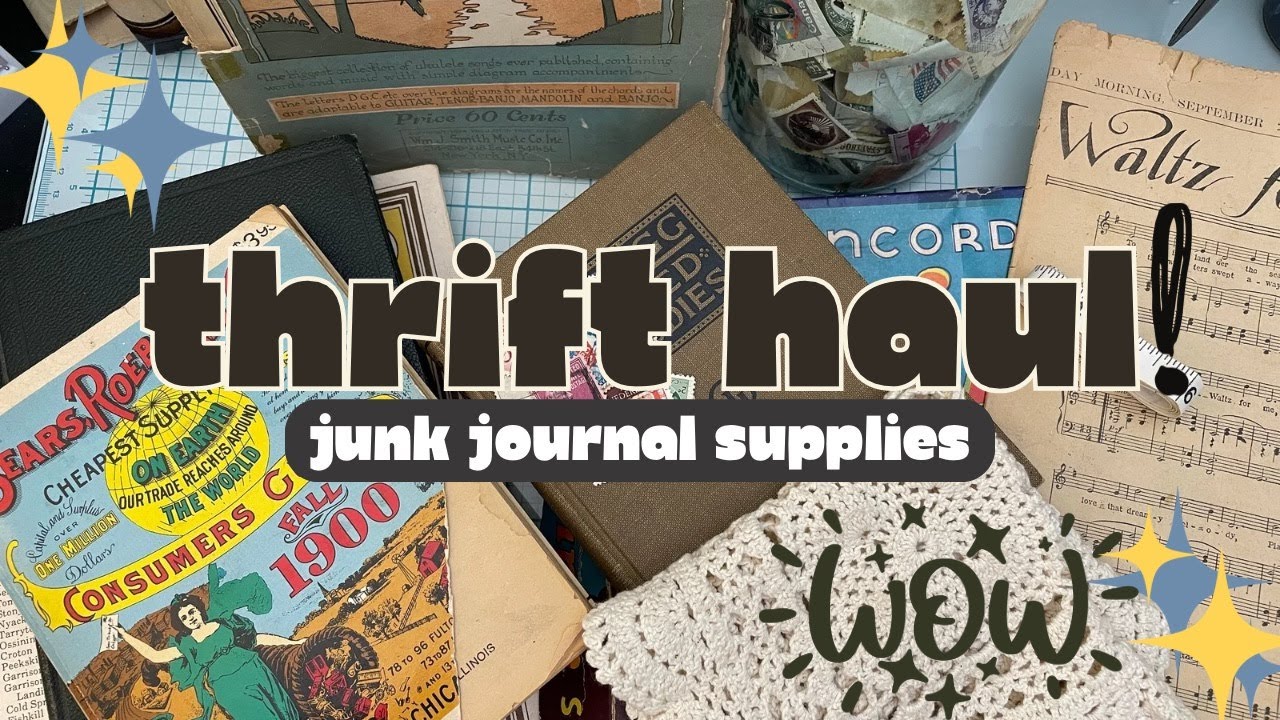Thrift Haul for Junk Journaling Supplies
