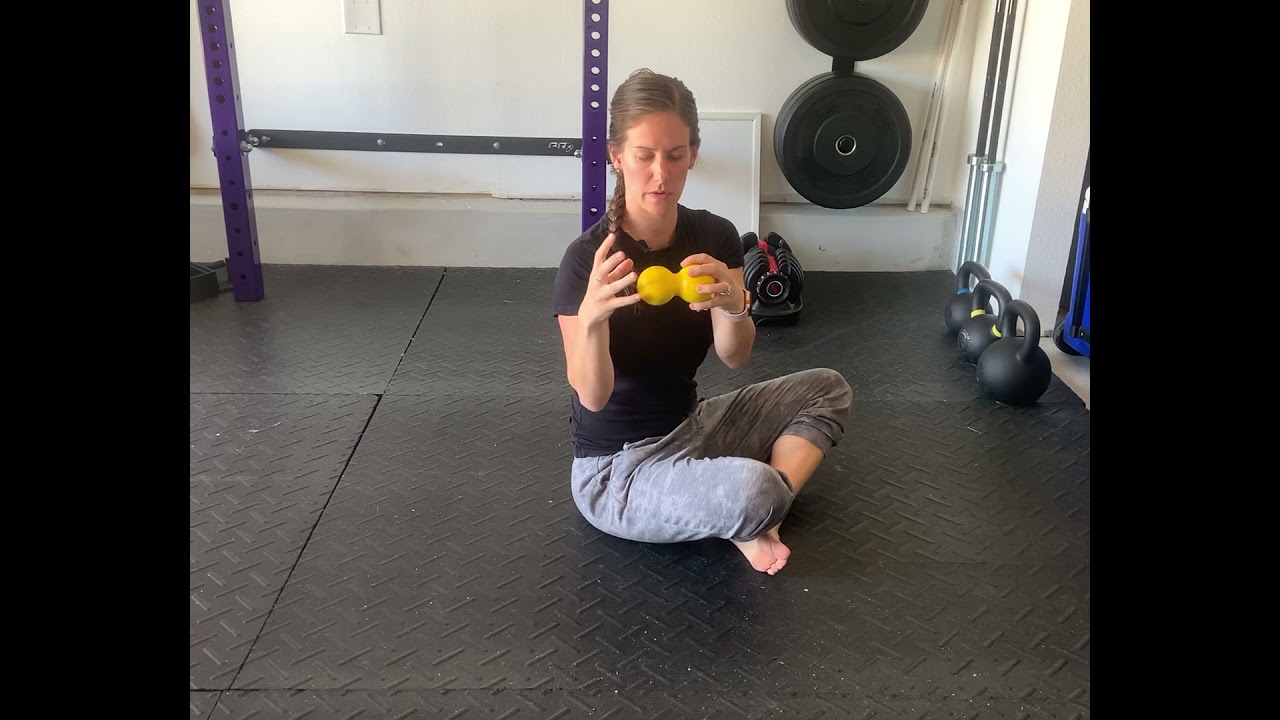 Peanut Ball Self Trigger Point Massage to Upper Back (Thoracic Spine)