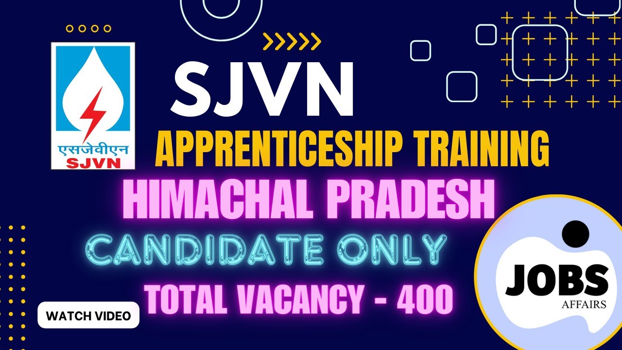 SJVN Apprentice Training Vacancy only for Himachal Pradesh Candidates | SJVN Vacancy 2023