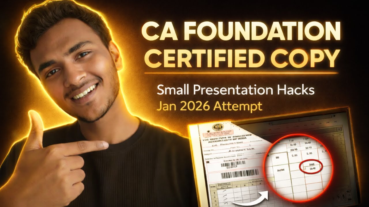 CA Foundation Accounts 📄 Certified Copy Reveals | Presentation Mistakes That Kill Marks 😱