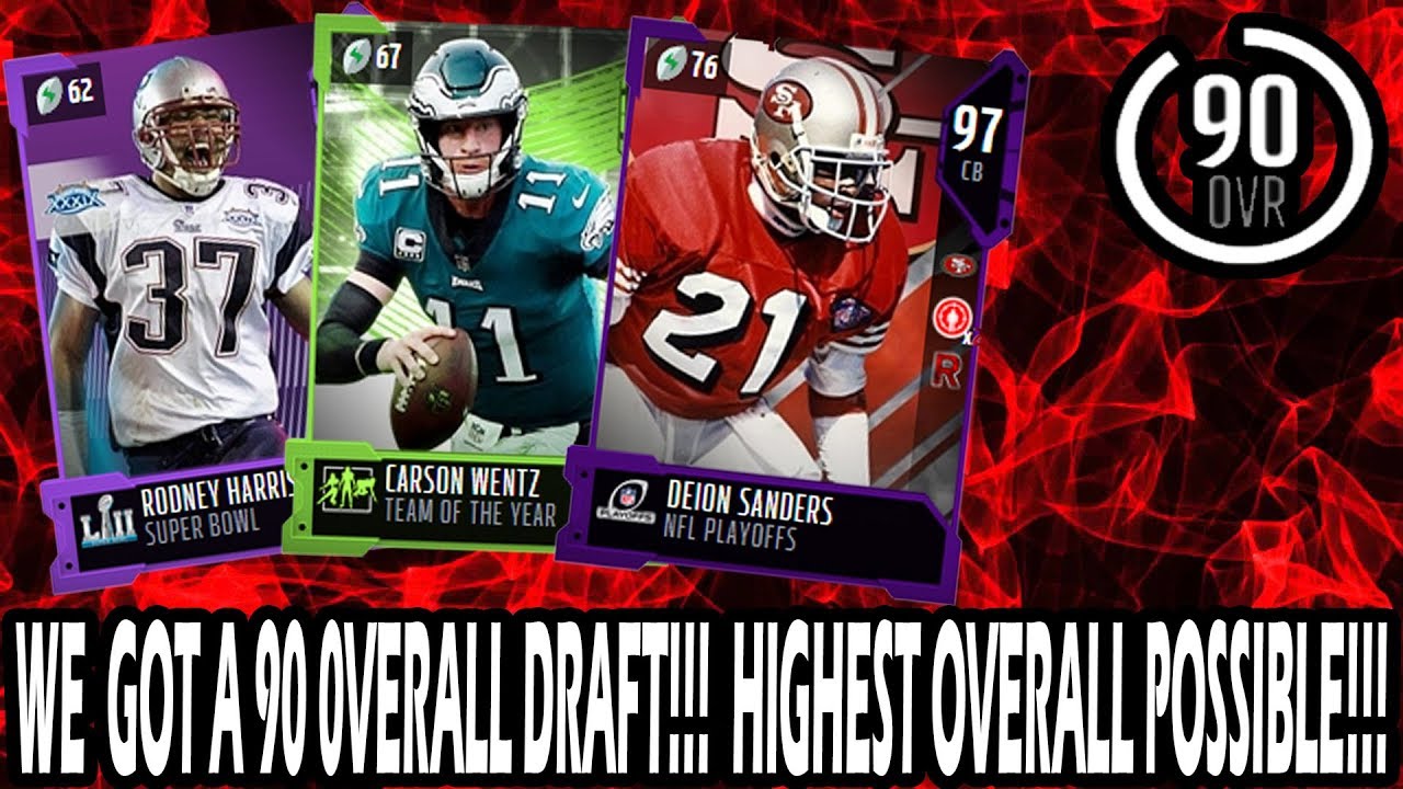 THE FIRST ONE EVER!!! 90 OVERALL DRAFT!!! Madden 18 Draft Champions