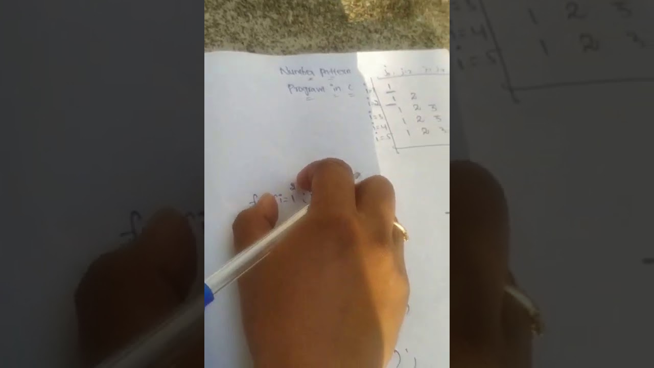 Number pattern in c (தமிழல்)