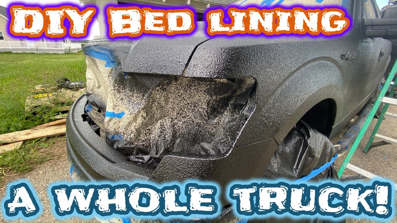 Truck bed liner paint job, full exterior DIY