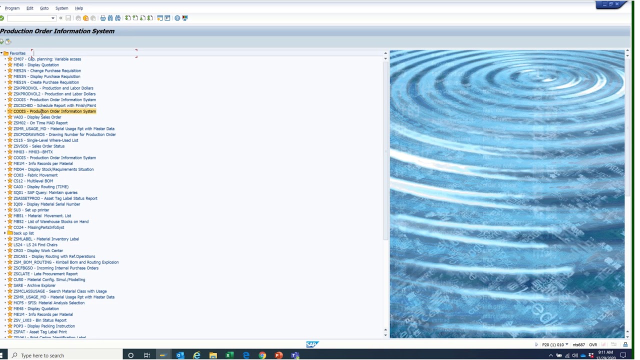 COOIS Add Part Numbers to JIT