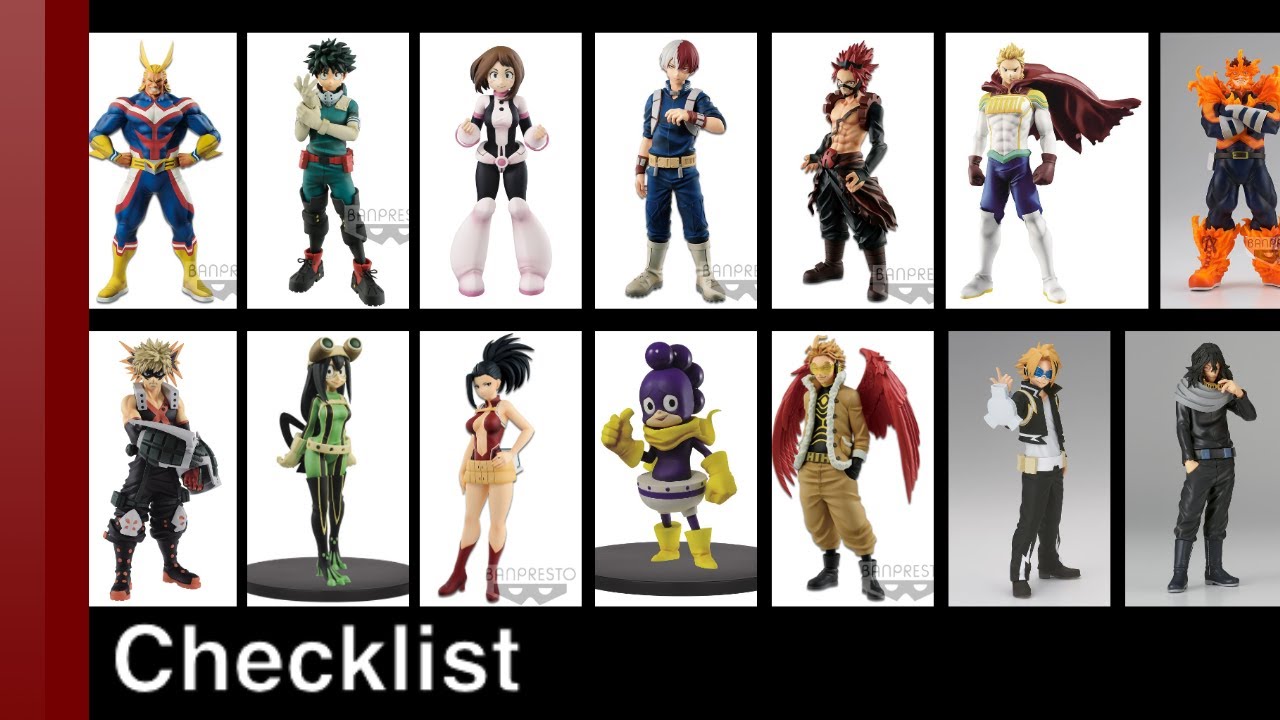 My Hero Academia -Banpresto Prize Figures - CheckList