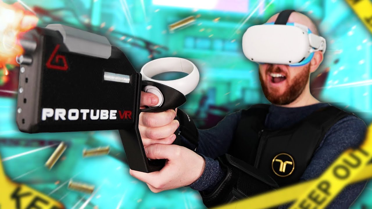 I FEEL Recoil With This Haptic Feedback Pistol For Oculus Quest 2!