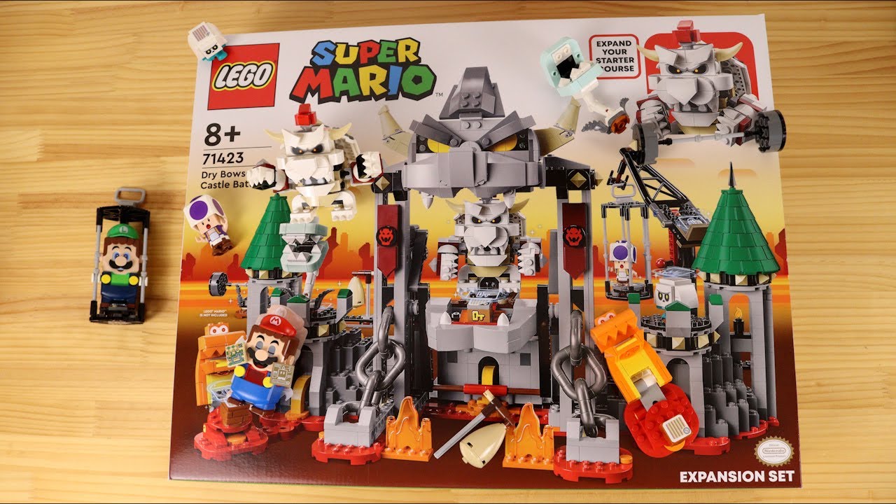 LEGO Super Mario 71423 Dry Bowser Castle Battle/LEGO Speed Build Review ほねクッパ と キャッスルバトル