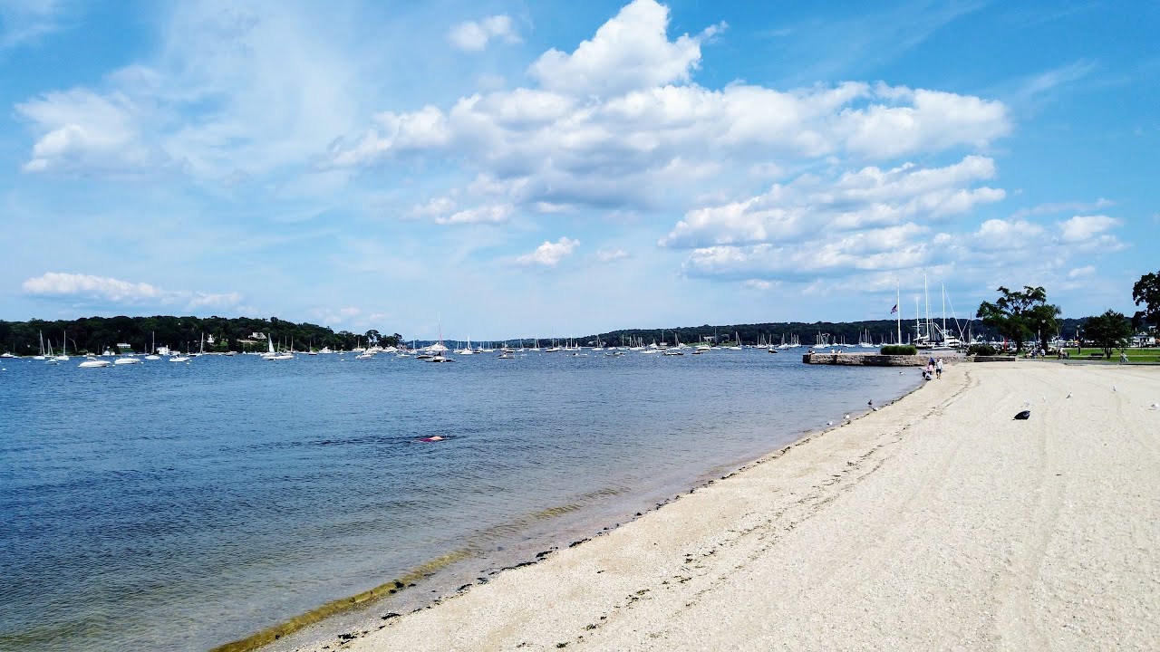 4K Long Island - Walking Oyster Bay Downtown, T. Roosevelt Memorial Park & Roosevelt Beach [4K]