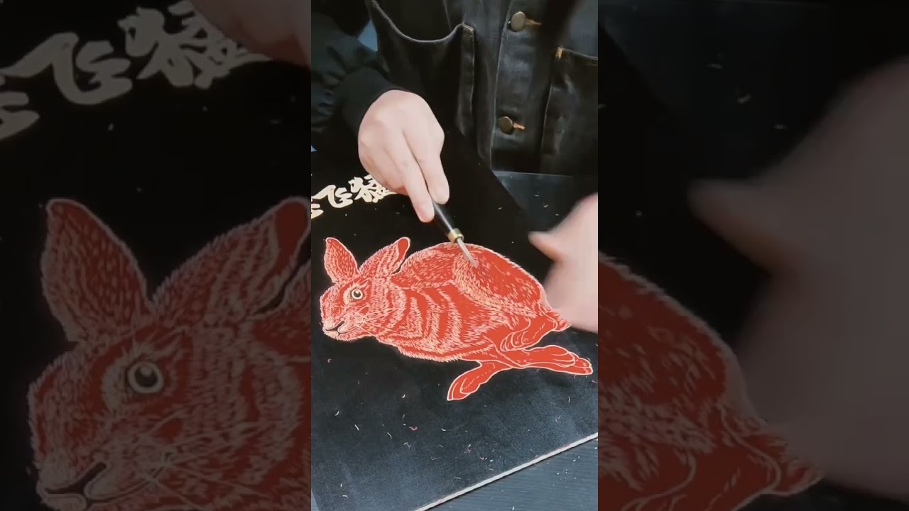 Do you like this rabbit wood crafted painting?  