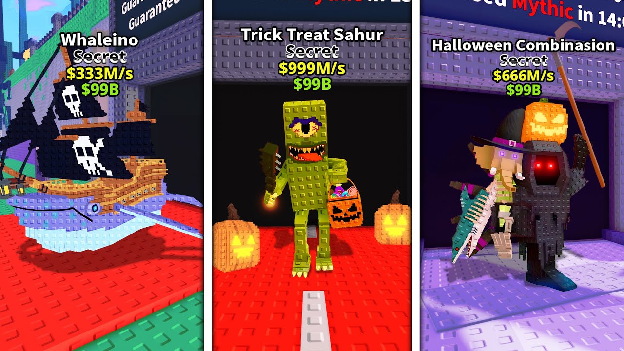 ROBLOX New Whaleino — Новые секретные мозгороты в Witch Fuse — Хэллоуин, часть 2, скоро в Steal a...