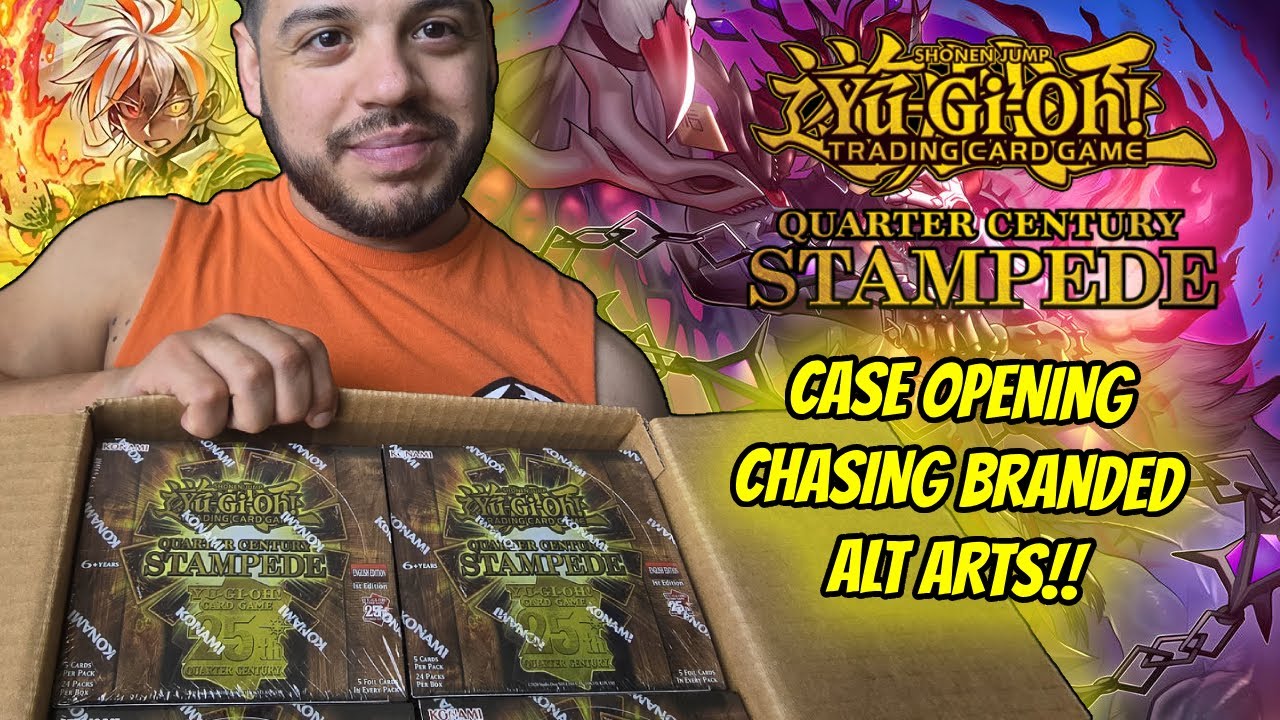 Yu-Gi-Oh! QUARTER CENTURY STAMPEDE CASE OPENING - CHASING BRANDED ALT ARTS!