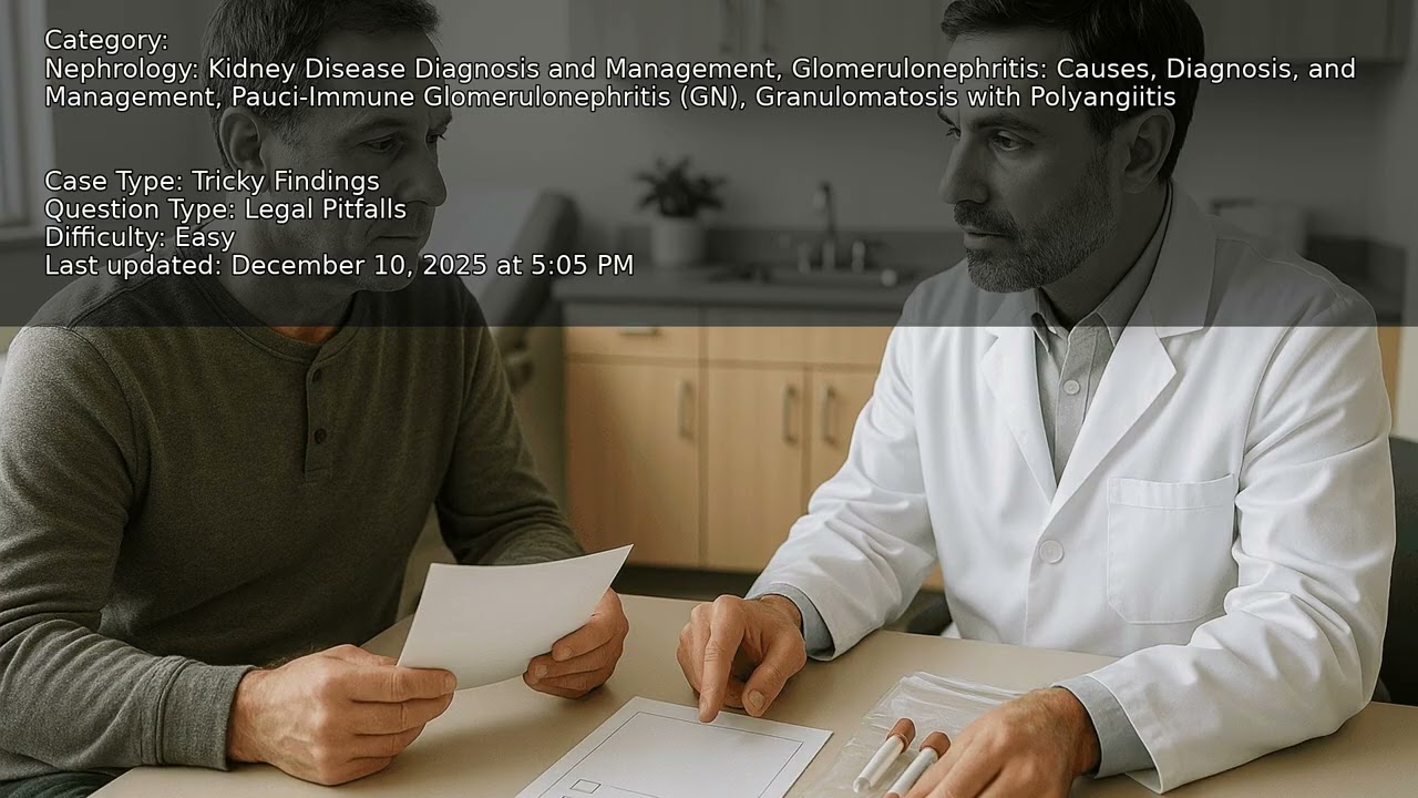 Granulomatosis with Polyangiitis, Pauci-Immune Glomerulonephritis (GN), Glomerulonephritis: Causes,
