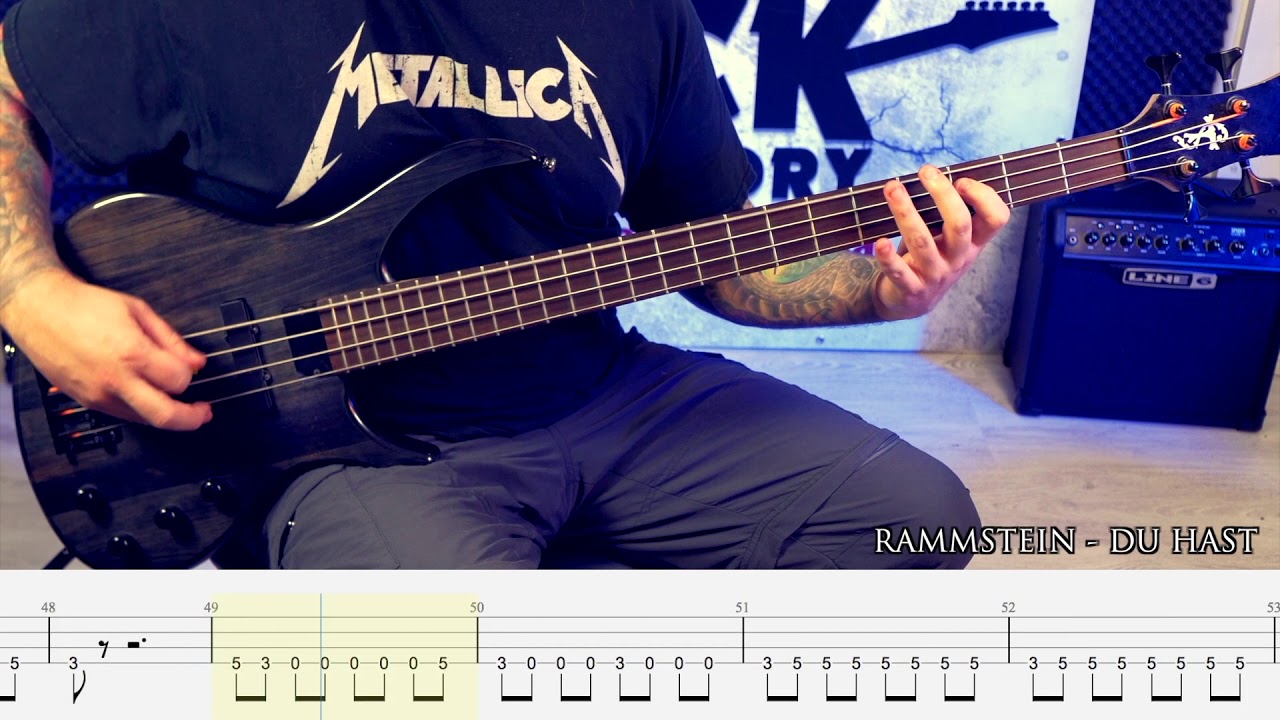 RAMMSTEIN - Du Hast [BASS COVER + TAB]