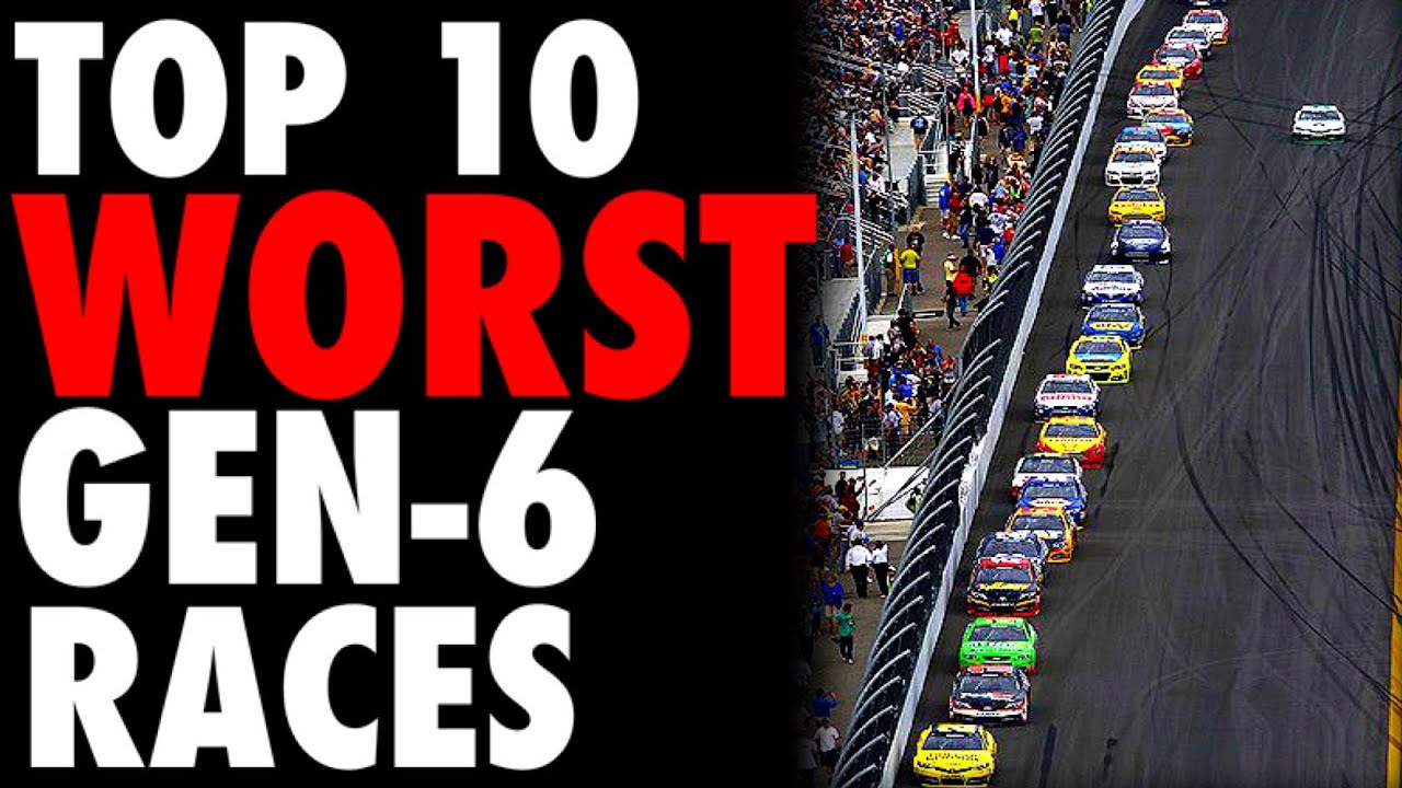 10 ХУДШИХ гонок NASCAR шестого поколения