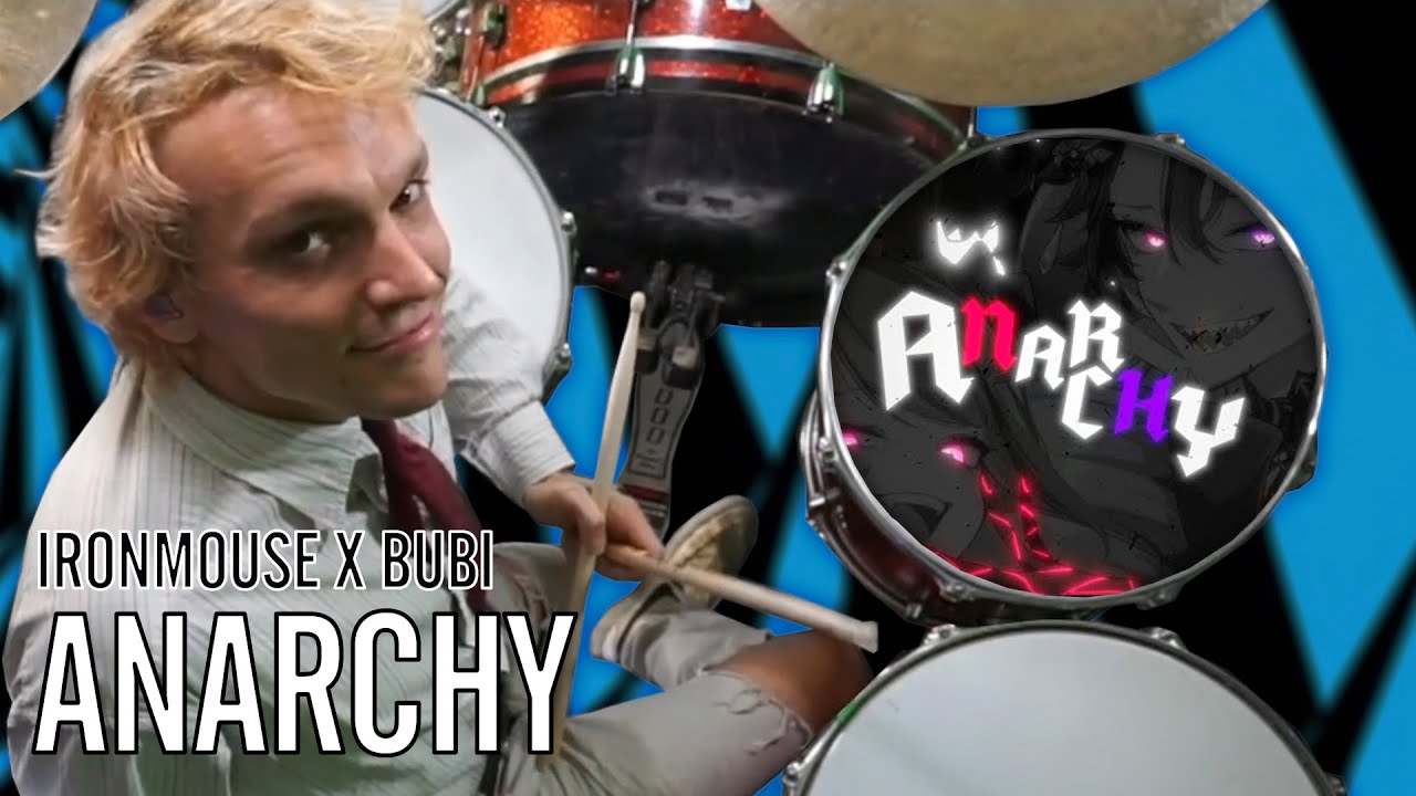Ironmouse x Bubi - Anarchy | Office Drummer [First Time Hearing]