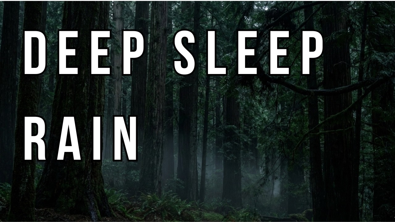 Deep Sleep Rainfall in Dark Forest 🌧️ Rain Sounds for Sleeping & Insomnia Relief