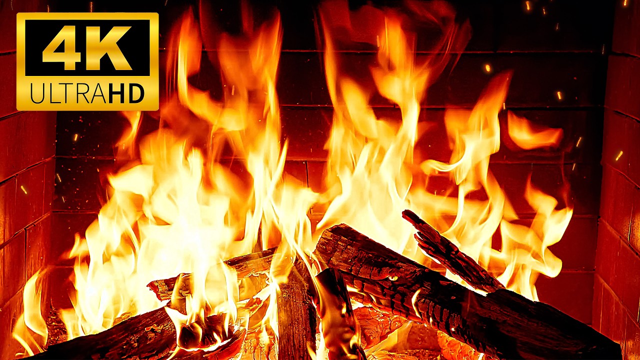 🔥 The MOST Relaxing Fireplace in 4K 🔥 Cozy Fireplace with Crackling Fire Sounds | Fireplace Ambience