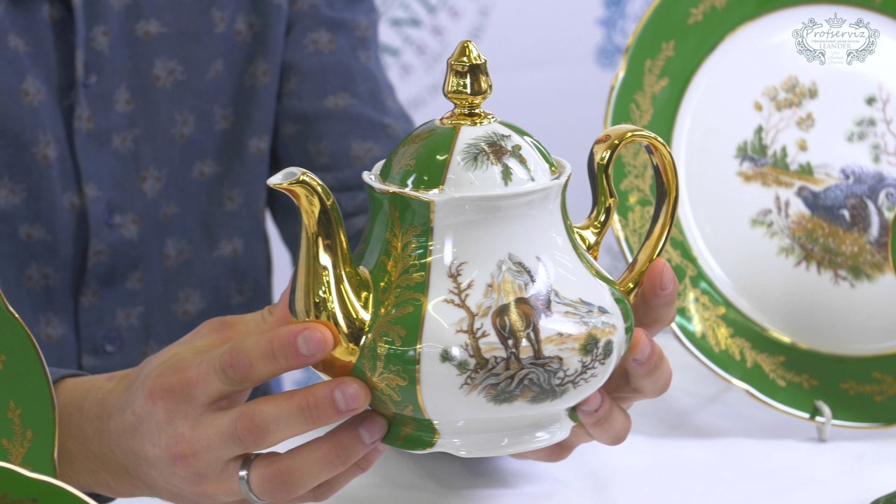 Посуда из белого фарфора Мэри-Энн (Mary-Anne) Царская охота 0763 (Leander, Чехия)
