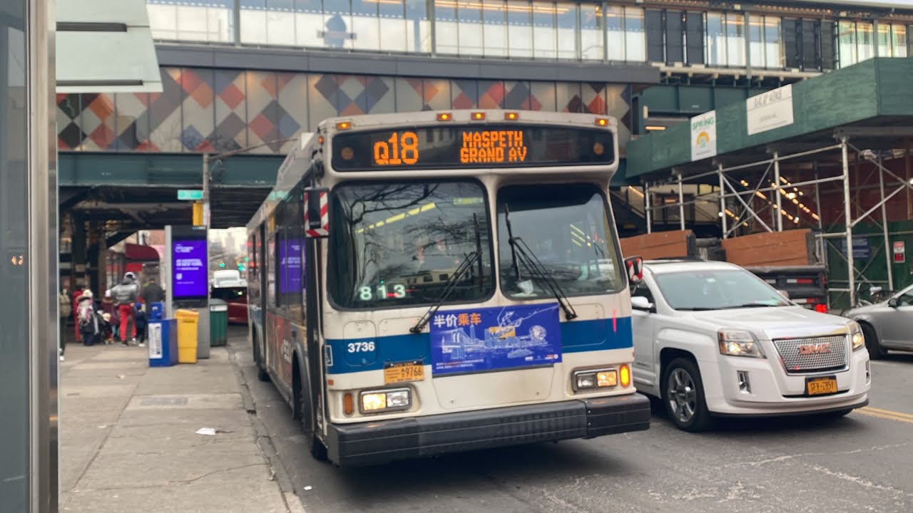 MTA Bus: Orion VII Old Gen Hybrid #3736 Q18 from 27th Avenue & 2nd Street to 30th Avenue (Onboard)