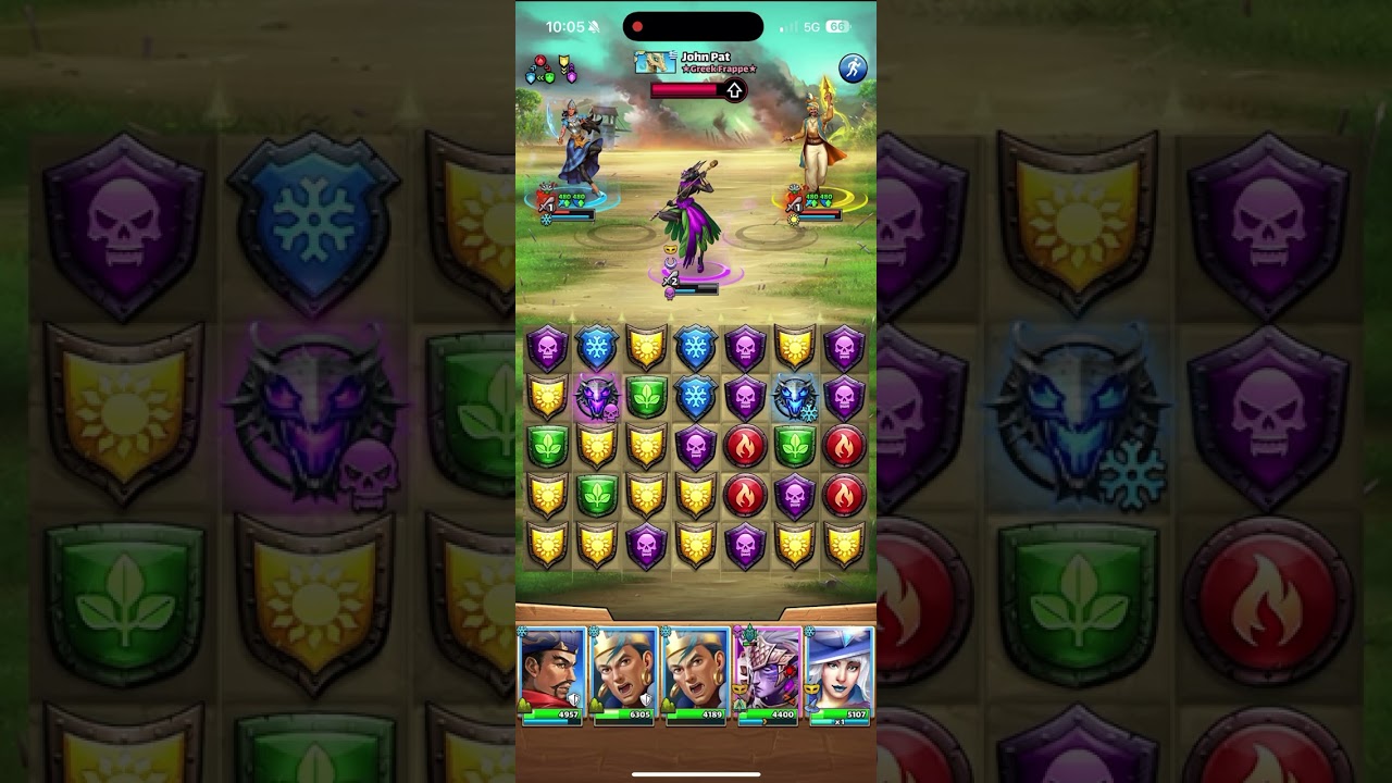 Empires and puzzles attack boost war￼ vs Greek frappe 