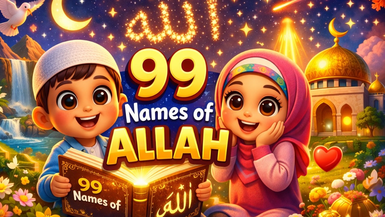 NAMES OF ALLAH | ISLAMIC LEARNING | MUSLIM KIDS | 99 NAMES